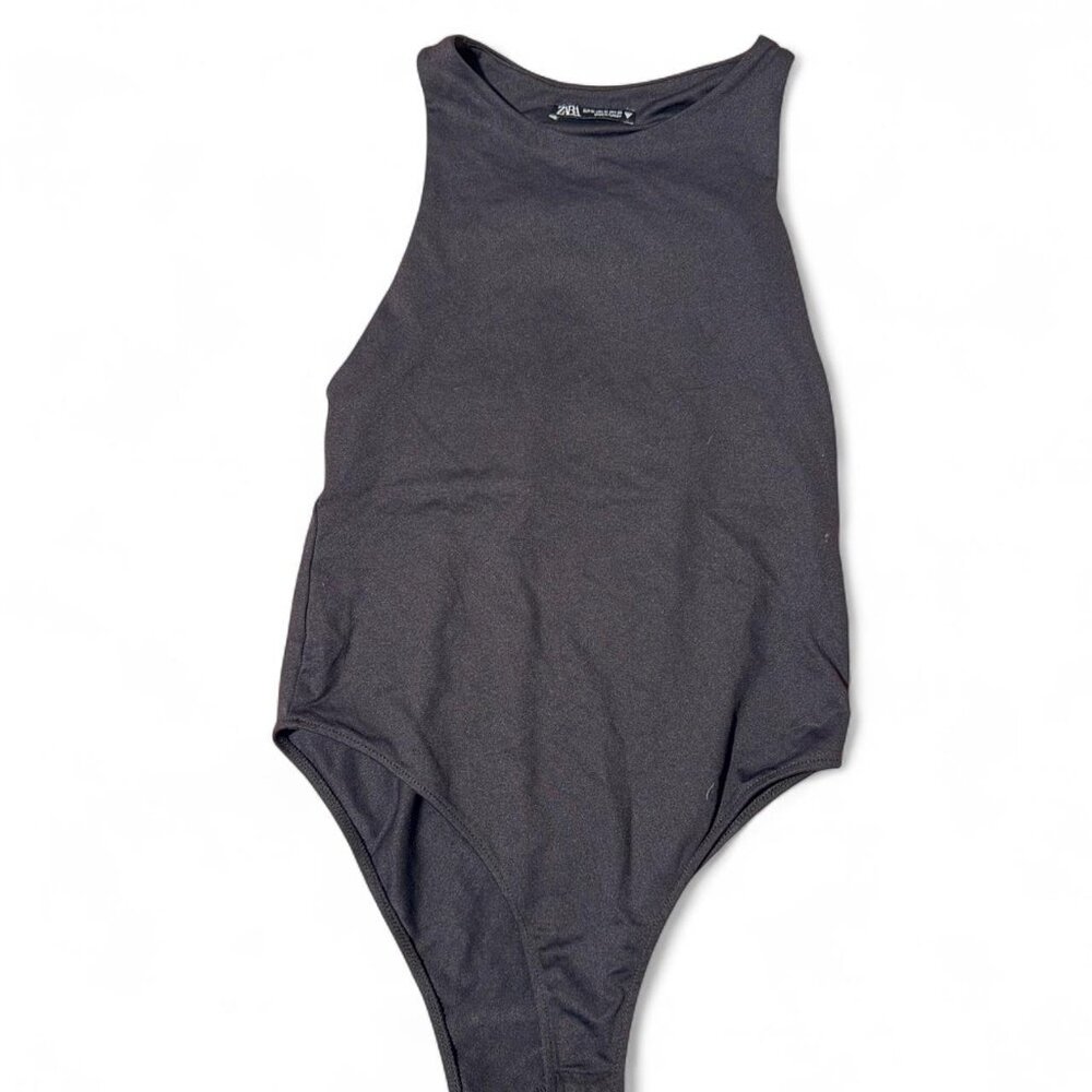 Black Zara fitted bodysuit Size Medium